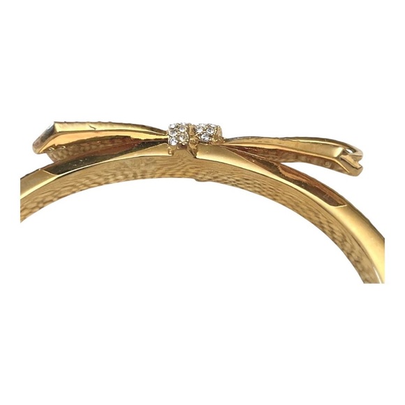 Kate Spade Crystal Pave Bow Hinged Bangle Bracelet - Picture 4 of 13